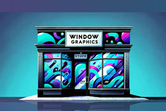 do eye catching shop front or storefront banner window graphics vinyl stickers