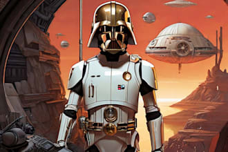 create star wars and sci fi illustration