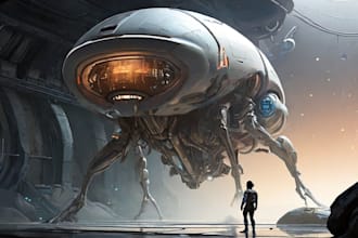 draw sci fi illustration and sci fi art