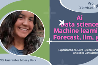 help on ai, data science, machine learning, forecast, llm, gpt