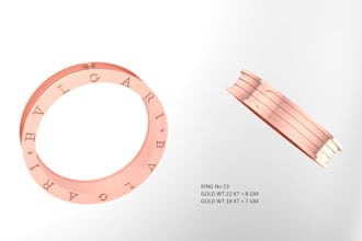 do a jewellery cad design and 3d jewellery rendering