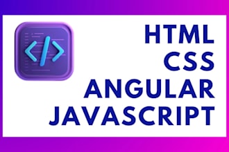 do web development in angular with modern UI UX