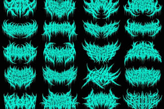 make custom brutal death metal, deathcore logo for your band