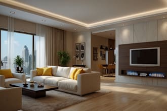 3d architecture render design for interior exterior design retail office space