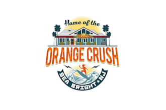 design unique home orange crush logo