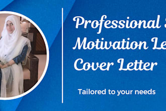 write professional sops, motivation, and cover letters