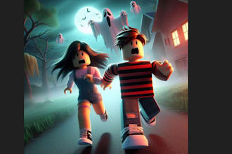 develop roblox horror game, scary and dark room, roblox horror