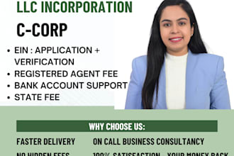 register llc or ccorp in delaware, wyoming, or new mexico with full compliance