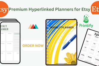 design beautiful digital planners for your etsy shop
