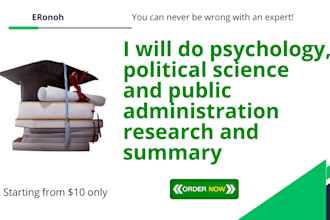 do psychology, political science and public administration research and summary