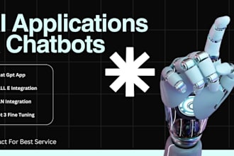 build custom ai chatbots , chatgpt app using gpt4  openai and automation tool