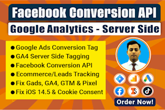 setup google ads conversion, analytics 4, ga4 ecommerce server side API tracking