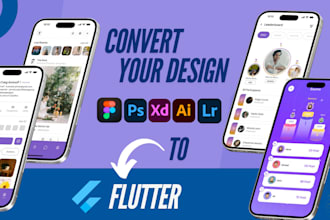 convert adobe xd or figma UI to flutter code