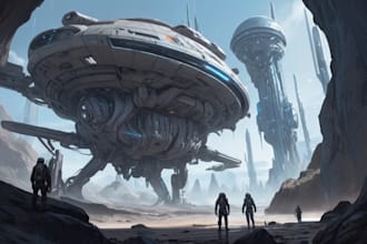 draw sci fi illustration and sci fi art