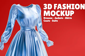 make any 3d fashion clothing mockup designs and patterns using clo3d