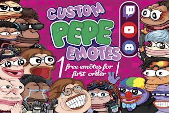 draw custom pepe the frog emotes for twitch discord and kick