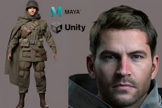 create 3d realistic character 3d metahuman unreal engine game character 3d model