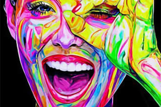 abstract art, portrait, oil paint, digital art for you