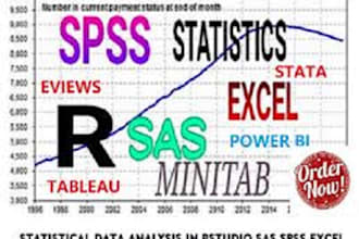 do advance statistical data analysis using spss, r studio and excel