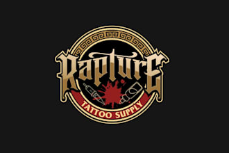 design awesome rapture tattoo supply logo