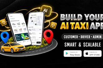 develop an ai taxi booking app with driver and admin panel