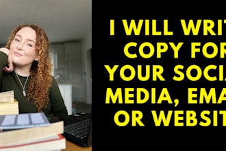 write copy for your emails, social media posts and website