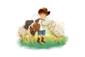 design awesome little farmer books logo