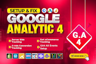 setup google analytics 4, ga4 ecommerce, server side, ads conversion tracking