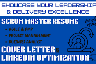 craft a professional scrum mater resume, pmp and project management