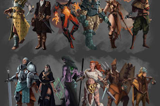 draw dnd fantasy character illustration landscape superhero oc video game anime