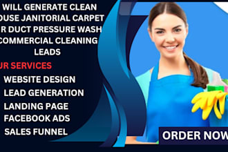 house clean janitorial carpet cleaning airdust pressure wash commercial leads