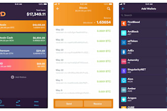 develop mobile application, wallet app, crypto wallet app, dapp