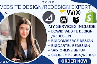 design ecwid website bigcartel store redesign bigcommerce shopify wix redesign