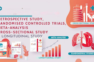 write retrospective study, cross sectional study and randomized controlled trial