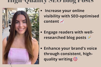 write SEO blog posts for your website in english or french