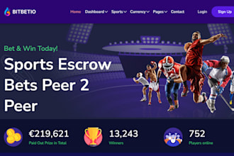 design sport bet website crypto game website fantasy sport bet website