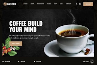 design private label coffee shopify store coffee shop coffee dropshiping website