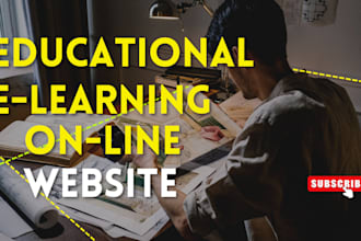 create educational website school college elearning online course website