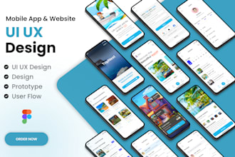 do mobile app web ui ux design mockup wireframe using figma