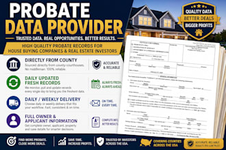 provide probate data directly from county