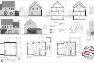 design roof , floor plan, framing, foundation for permit approval