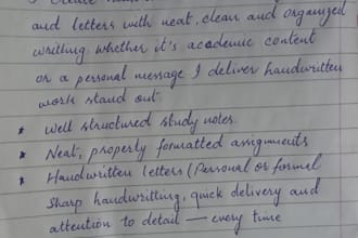 handwriting notes and letters