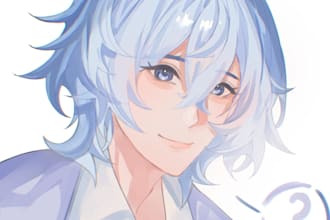 draw art anime arstyle for your pfp illustration