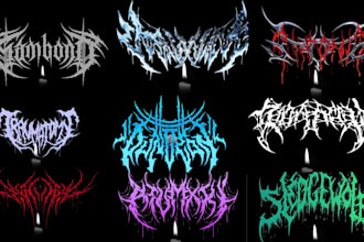 create death metal, black metal, and brutal death metal logo