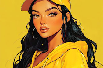 draw your yellow cartoon portrait