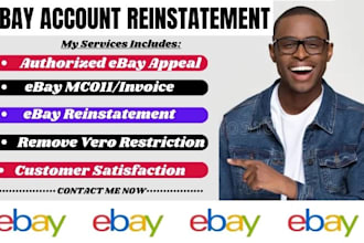 do ebay account reinstatement for mc011, bbe, inr, mc999 vero suspension