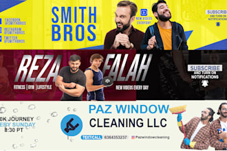 design professional youtube banner