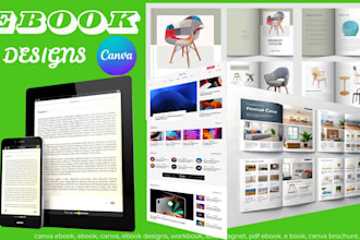 canva ebook design, workbook, lead magnet ebook formatting and layout design