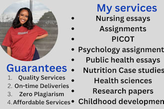 do health assessment, nursing,psychology, nutrition,pathophysiology and articles
