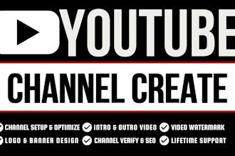 create your youtube channel and channel setup